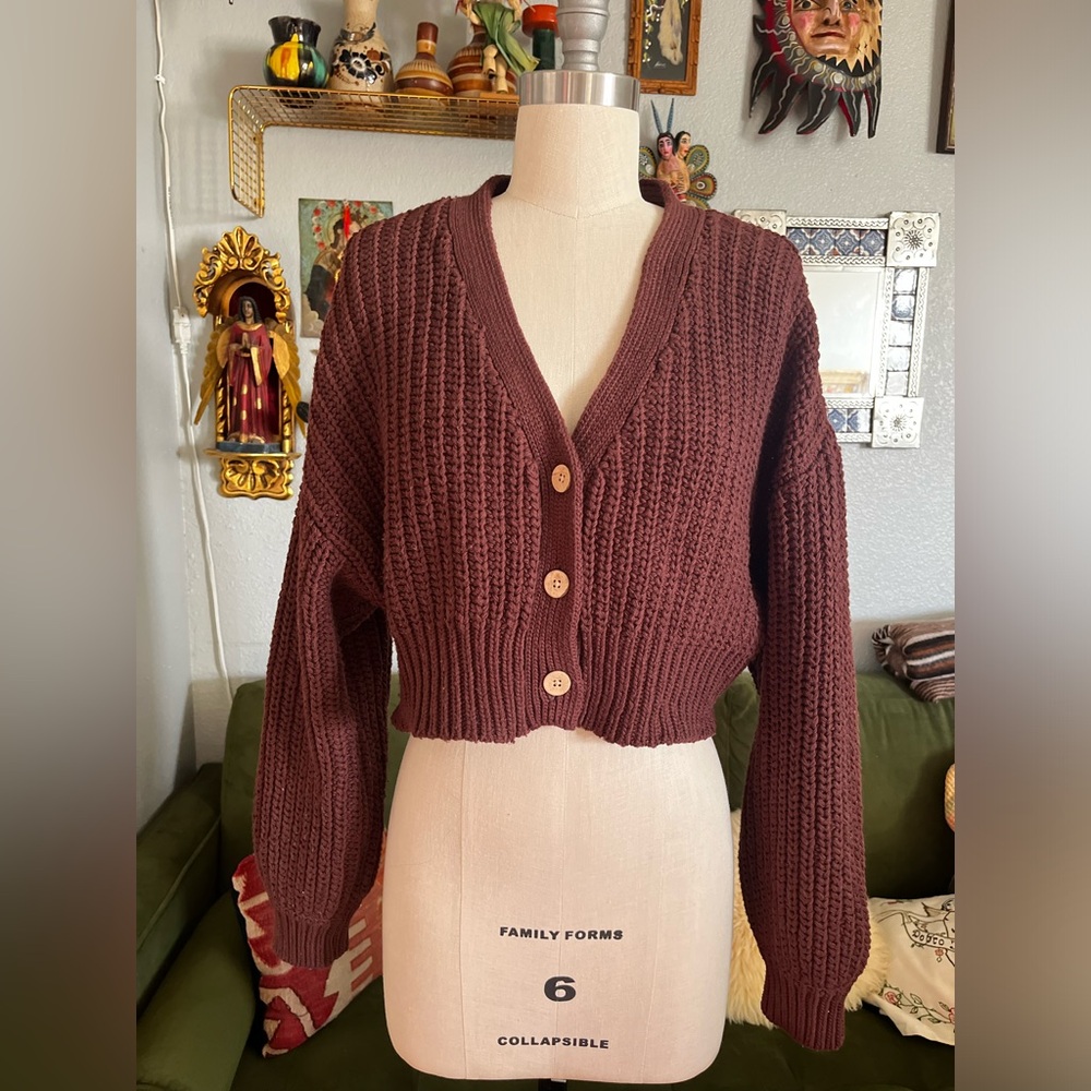 Roxy sundaze brown knit cardigan